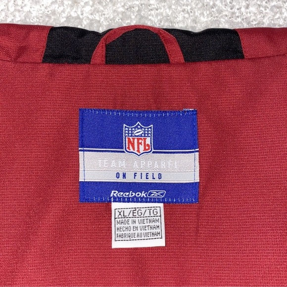 NFL Field Reebok Arizona Cardinals Football League Red & Black Full Zip Jacket 🏈 - Picture 7 of 15